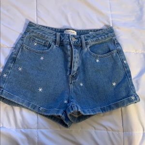 Pacsun Daisy Denim Shorts